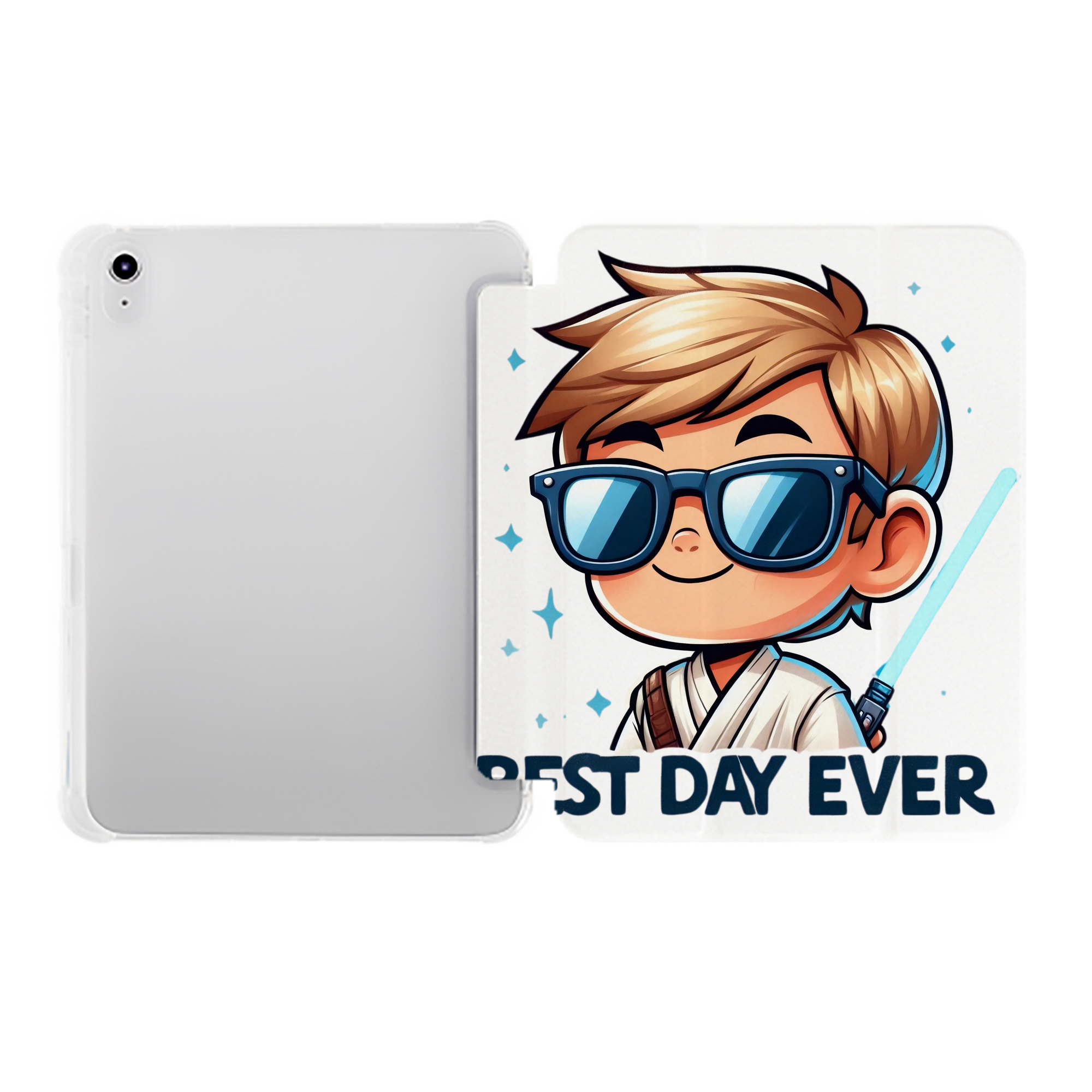（画像用） スター・ウォーズ Star Wars IPad ケース ペン収納付き 三つ折りスタンド PUレザー×シリコン 対応機種9.5/10.5/10.9インチ